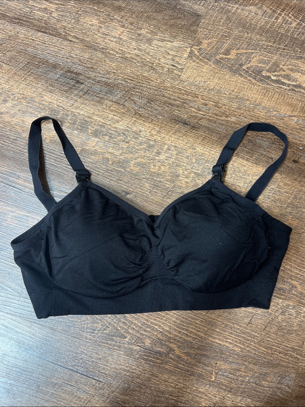 Black Nursing/Comfort Bra with Clip-Down Straps - Women Intimates & Sleepwear